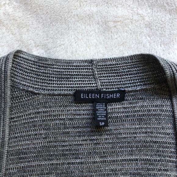 Eileen Fisher Notch Collar Open-Front Cardigan - Picture 5 of 6